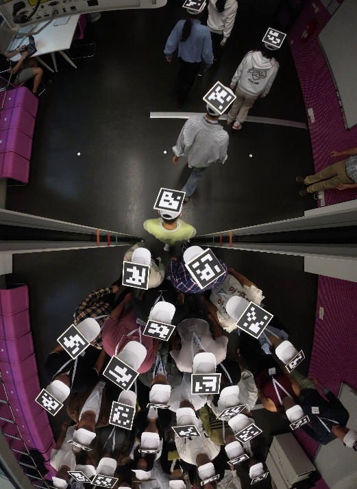 Snapshot from the workshop experiment. Participants of the workshop were provided with the raw data together with pre-processed trajectories for comparison.